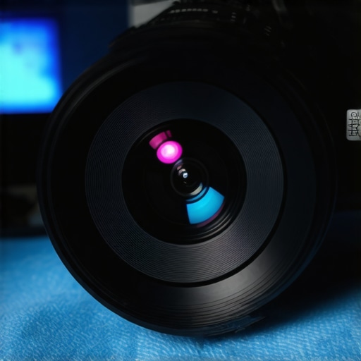 A clean projector lens illustrating proper maintenance and care for home cinema equipment.