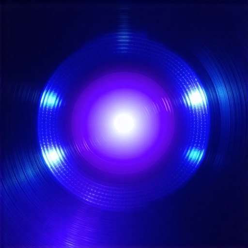 Close-up of a high-end projector lens reflecting cinematic colors from the internal optical engine.