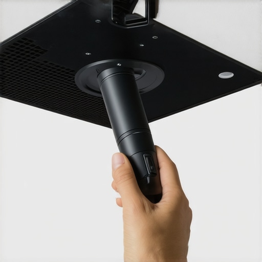 Cleaning a projector air filter to prevent overheating and fan noise.