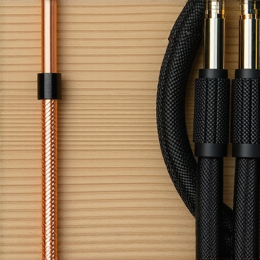 Comparison of standard copper speaker wire and a premium braided audio cable