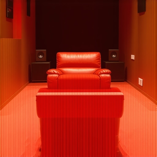 Diagram showing how high-back theater chairs block surround sound speakers