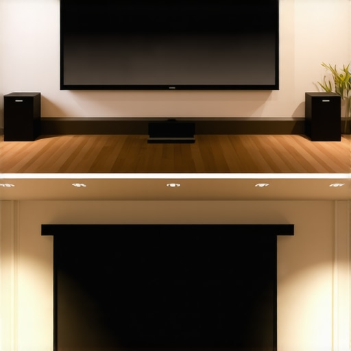 Comparison of projector contrast levels on different screen surfaces and room environments.