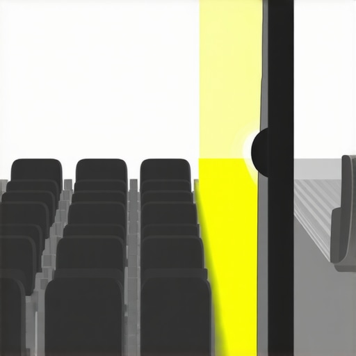 Diagram showing how high-gain screens narrow the viewing angle.